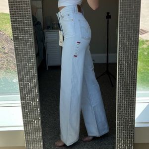 RIBCAGE WIDE LEG HIGH RISE JEANS